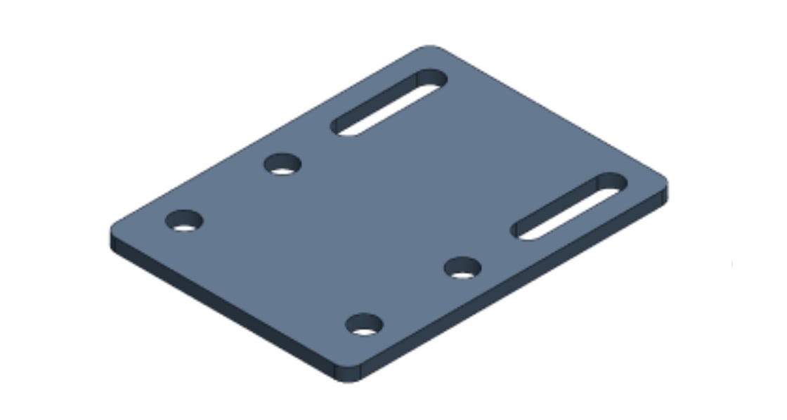 Four-hole machined plate